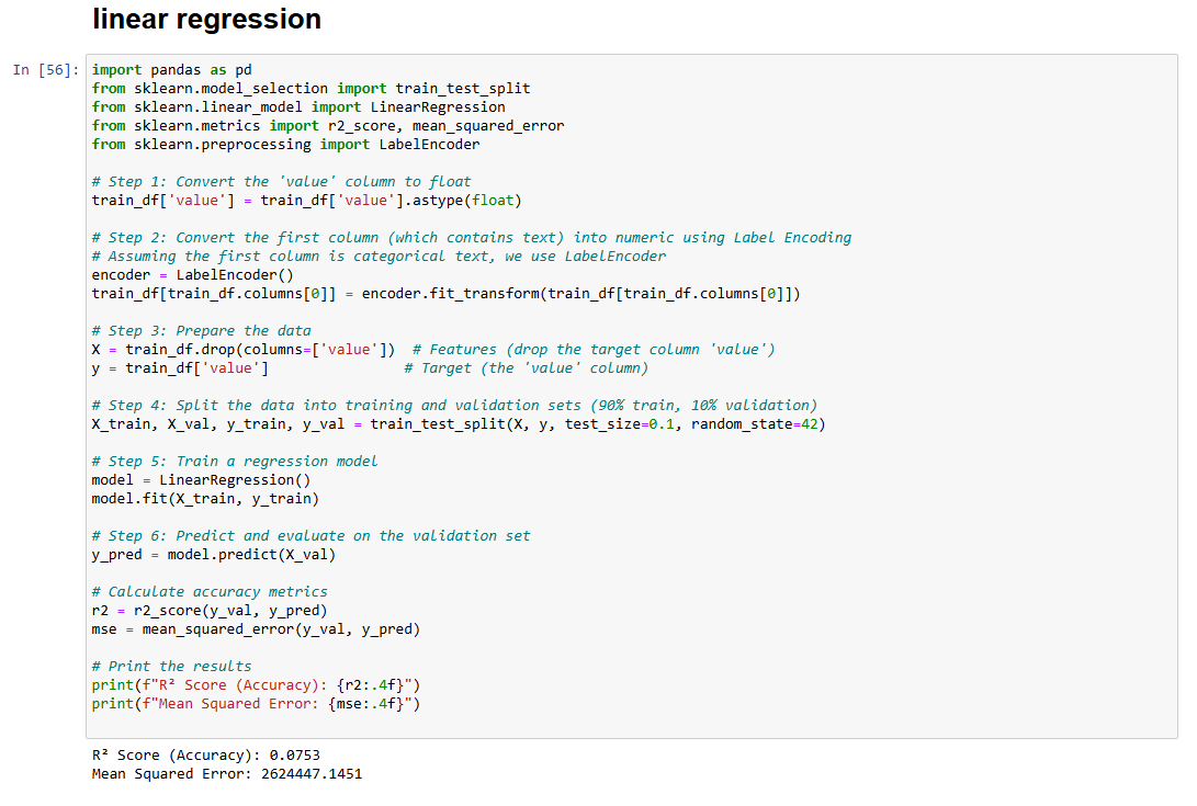 linear regression